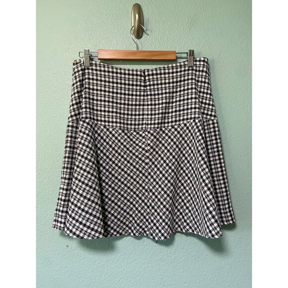 Tommy Hilfiger Women's Navy and White Plaid‎ Skirt Size 12 - Picture 2 of 9